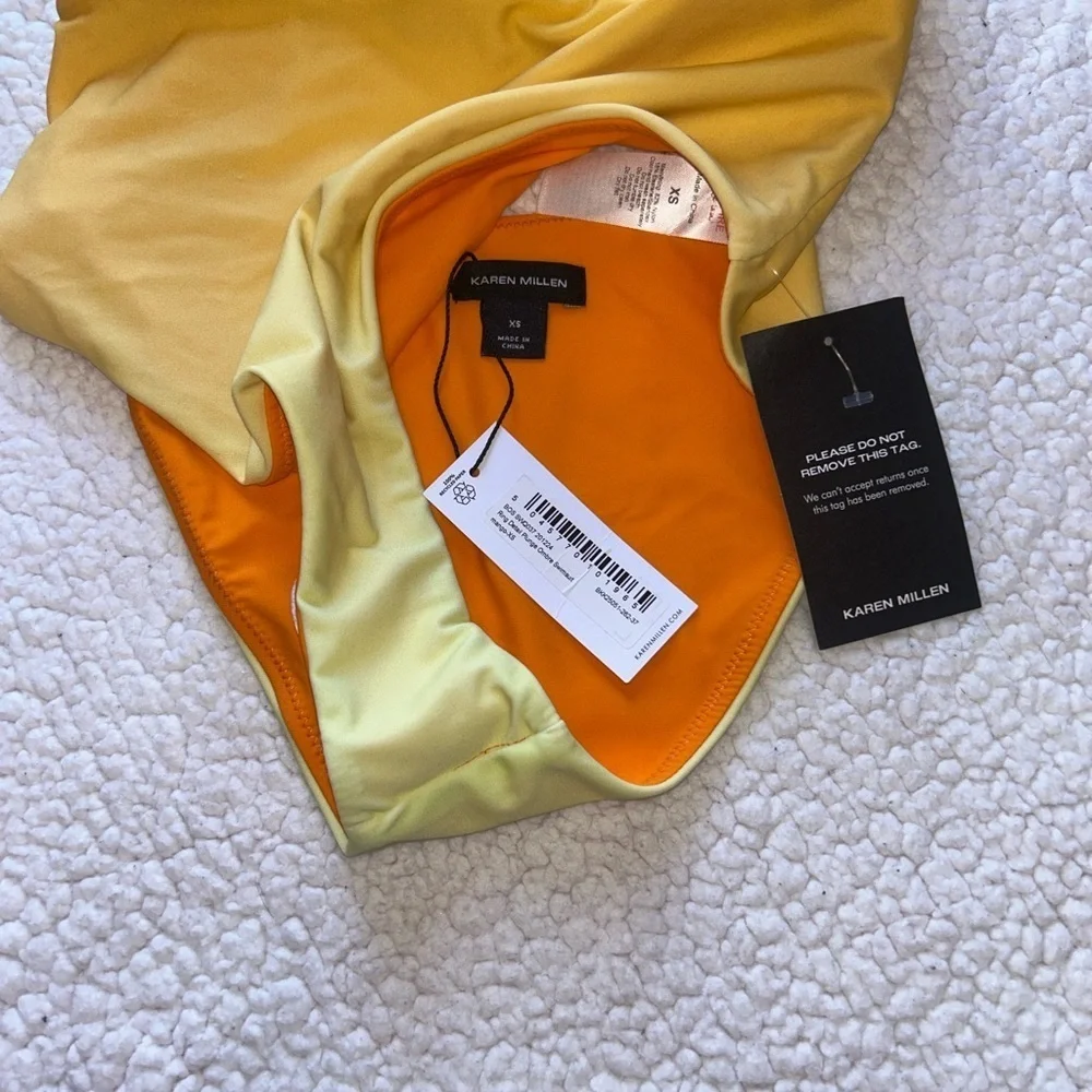 Karen Millen Vibrant Yellow One-Piece Swimsuit